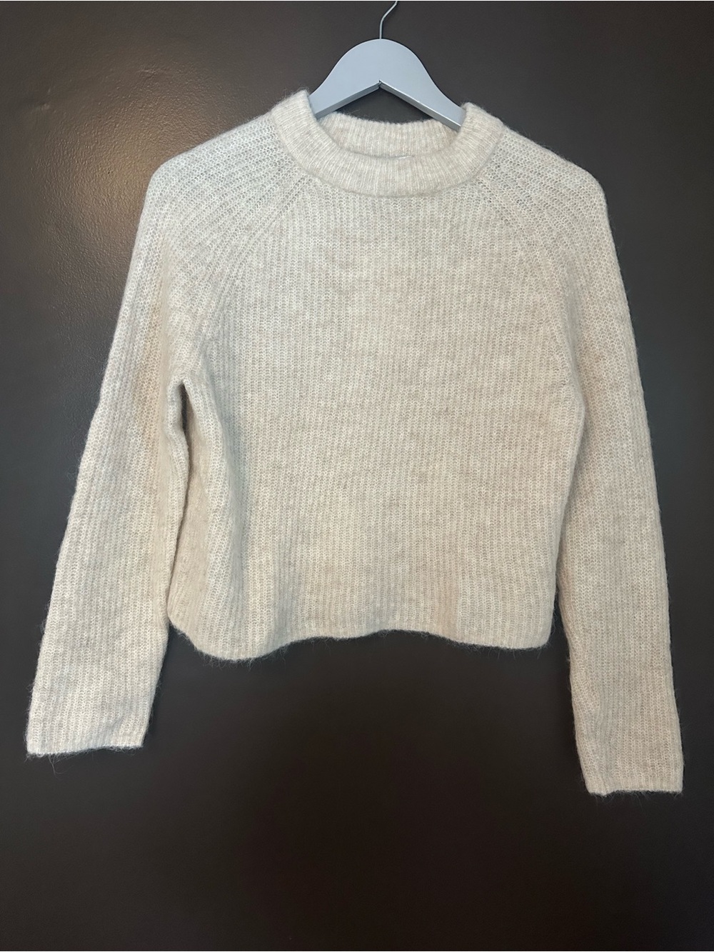 ZARA Alpaca and Wool Blend Crew Neck Pullover Sweater NWT Small